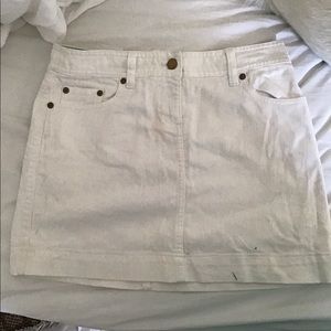 White denim miniskirt